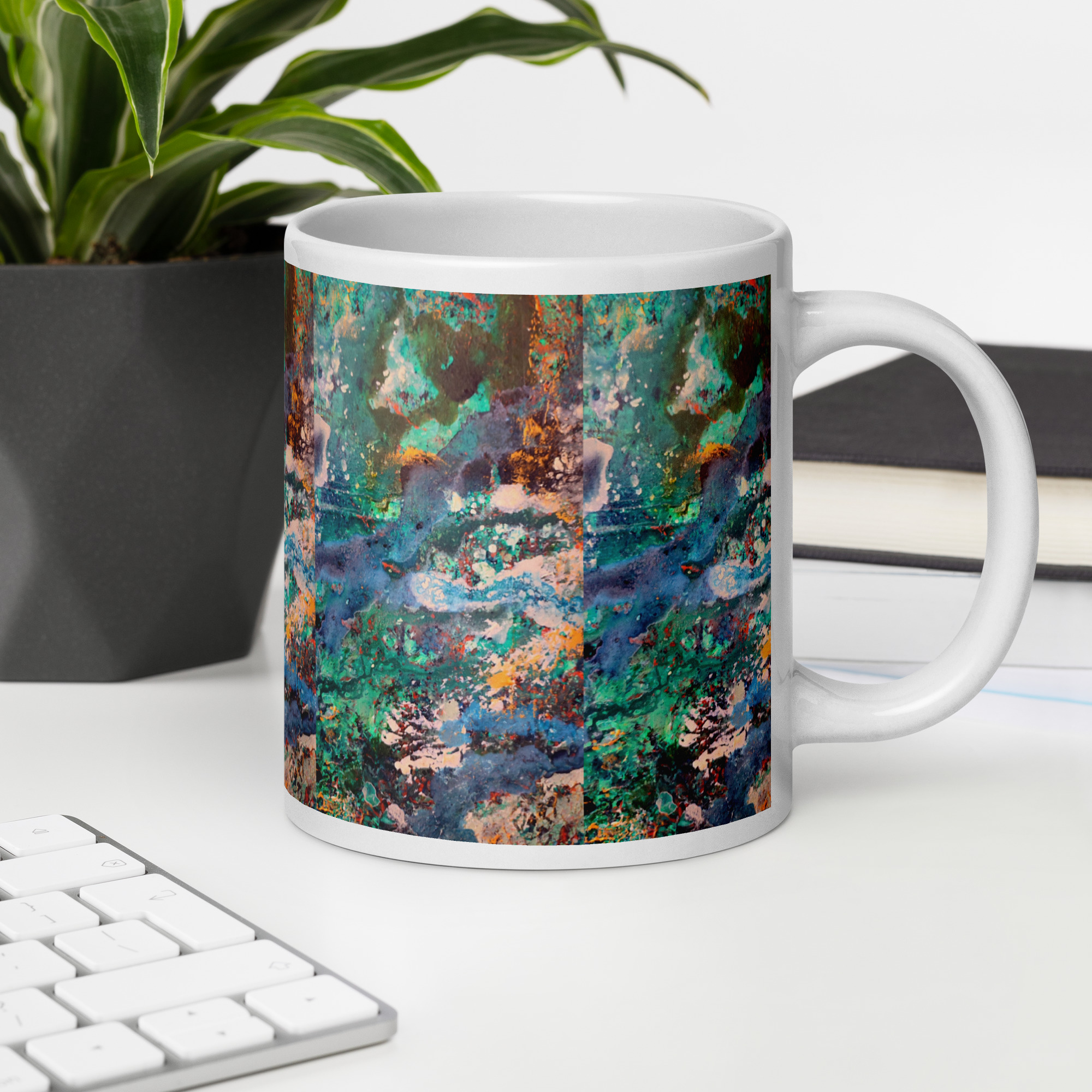 White glossy mug C - Imagen 2